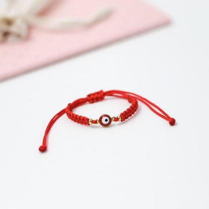 Pulsera Catalina Turca Engastada Para Bebé - Ojo Rojo