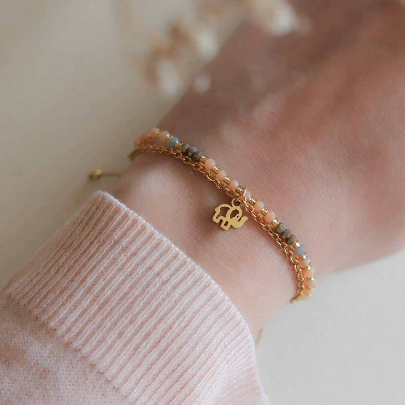 Pulsera Julieta simple C107 Elefante Calado
