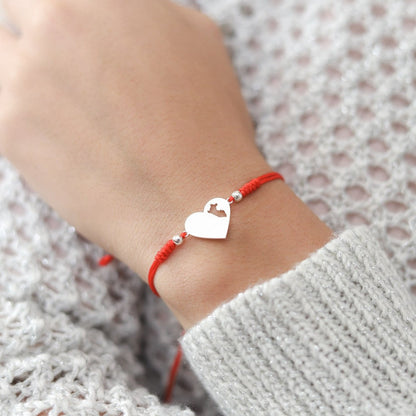 Pulsera Lia Snake rojo - Corazón mapa del Perú calado