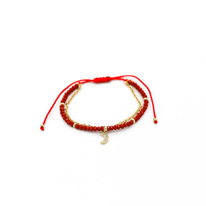 Pulsera Julieta simple tono Rojo - Dijes Variados