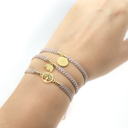 Pulsera Catalina nude elefante (T)