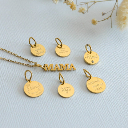 Collar Frase "Mamá te quiero mucho"