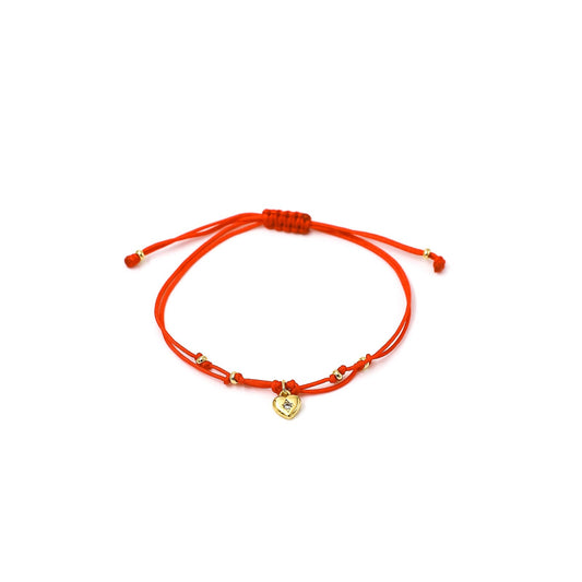 Pulsera lia doble nudo corazón punto luz