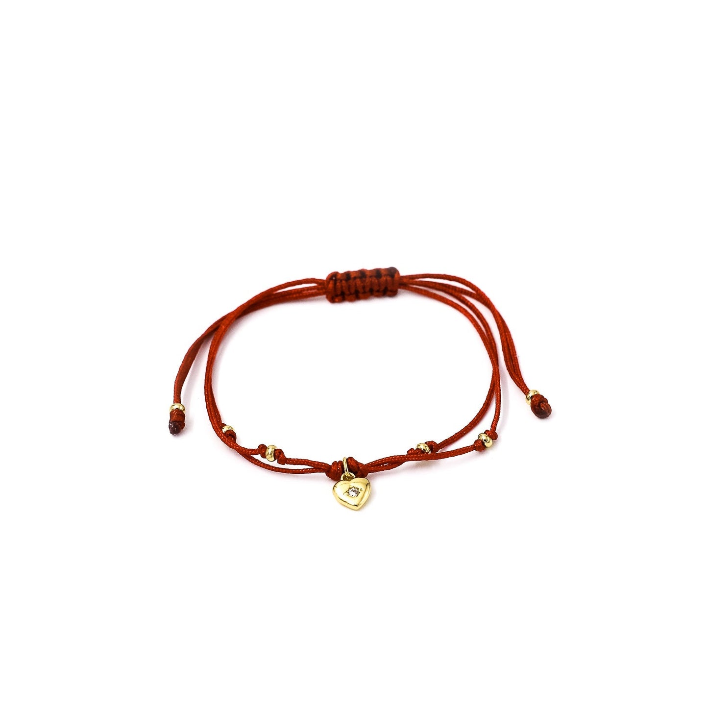 Pulsera lia doble nudo corazón punto luz