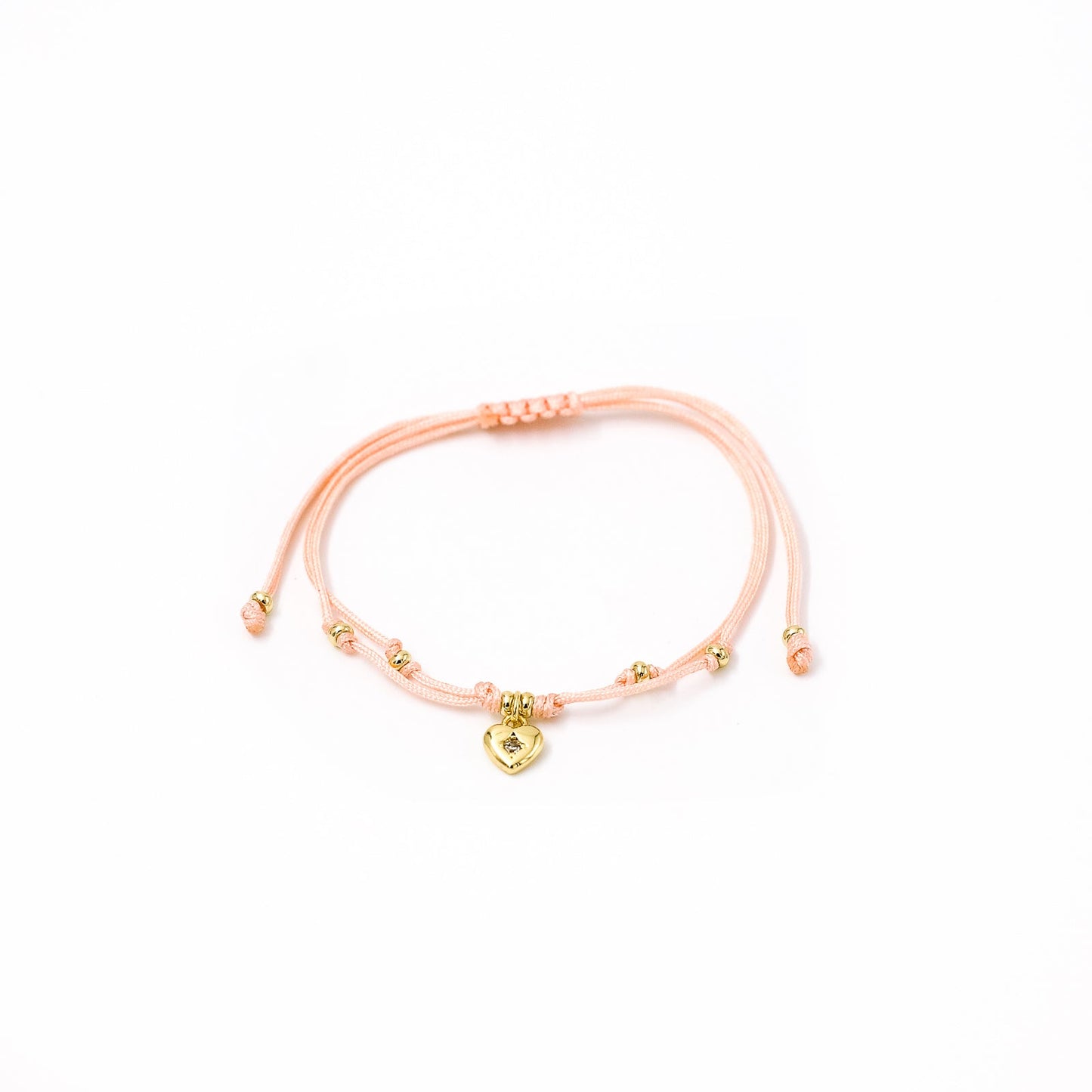 Pulsera lia doble nudo corazón punto luz