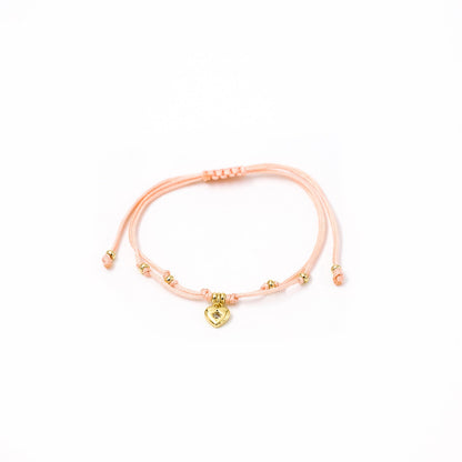 Pulsera lia doble nudo corazón punto luz