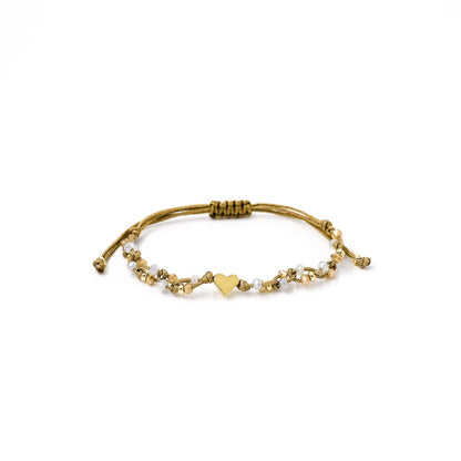 Pulsera Zoe corazón liso pasante