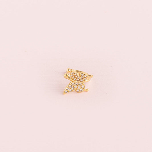 Earcuff Dorado Mariposa Strass