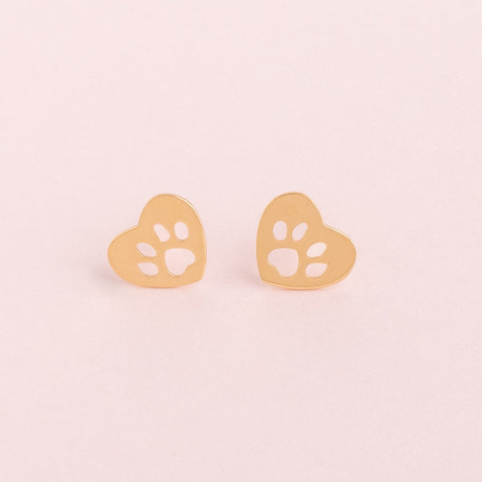 Aretes Huellita Oro18k