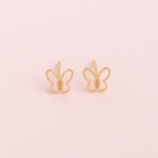 Aretes Mariposa MIni Oro18k
