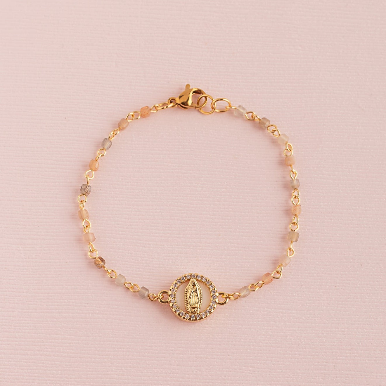 Pulsera Noche Virgen Nácar - Borde Strass