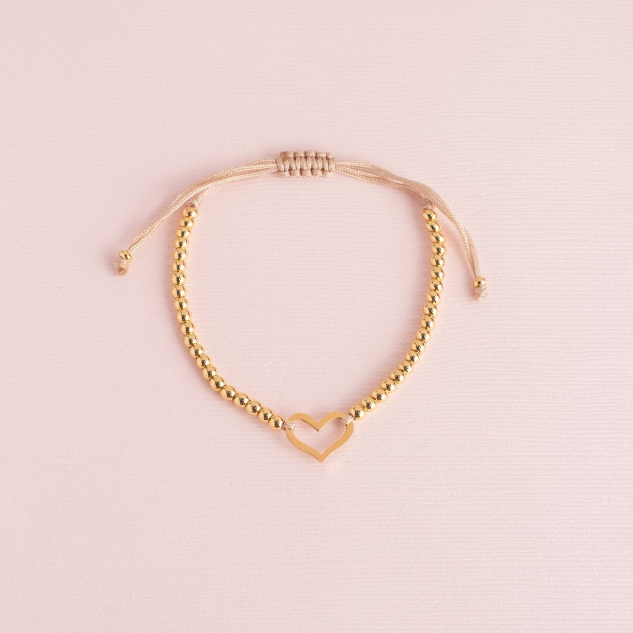 Pulsera Sole Esfera Hilo Corazón Calado