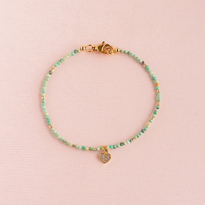 Pulsera Vera Nature - Corazón Mini Strass