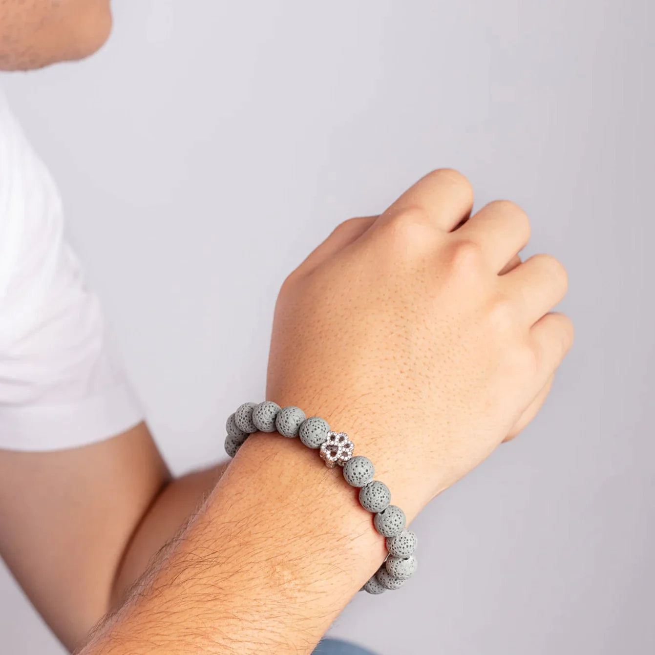 Pulsera Emiliano Huella - Gris