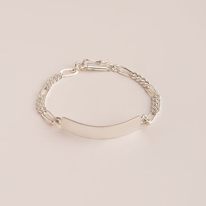 Pulsera Figaro Placa 925