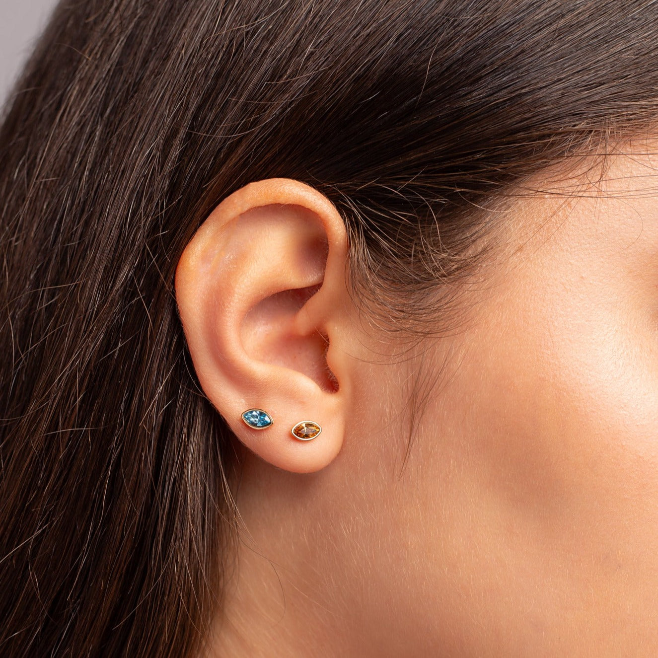 Aretes Ojo de Luz Champagne