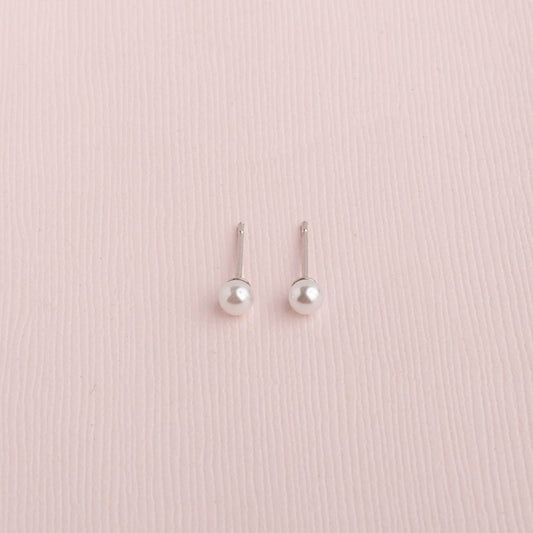 Aretes Perla Mini Plateado