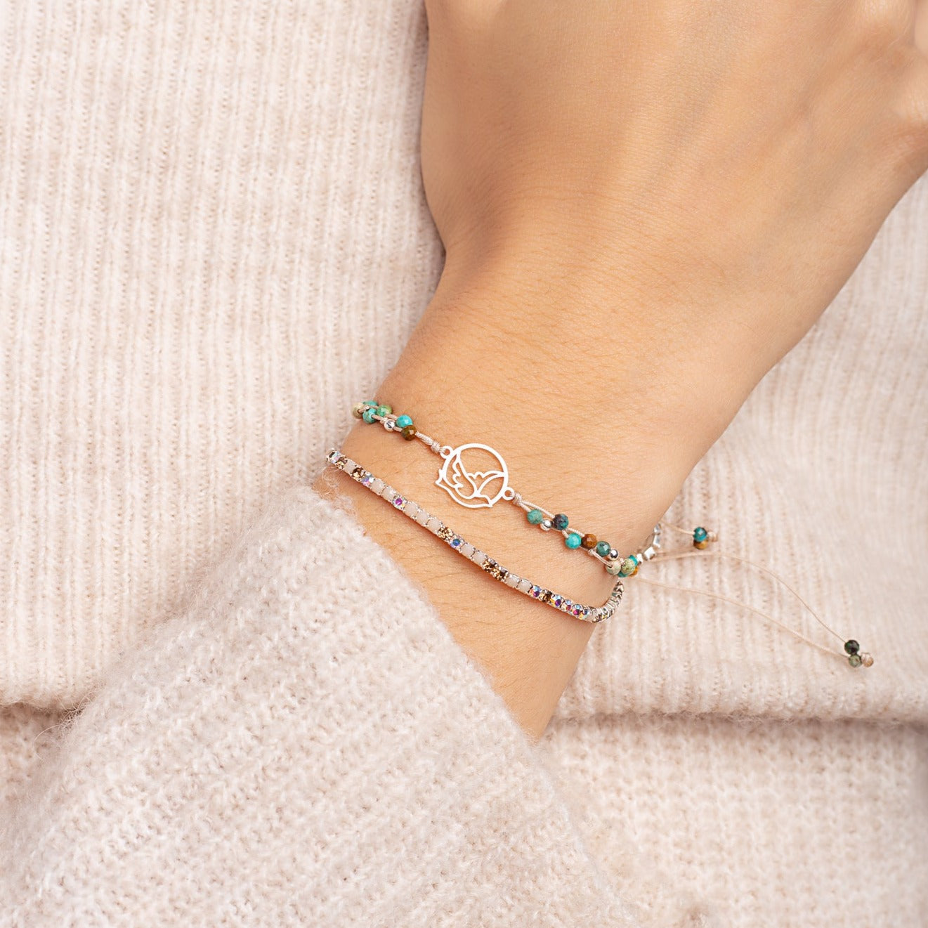 Pulsera Zoe Nature Verde - Espíritu Santo Plata