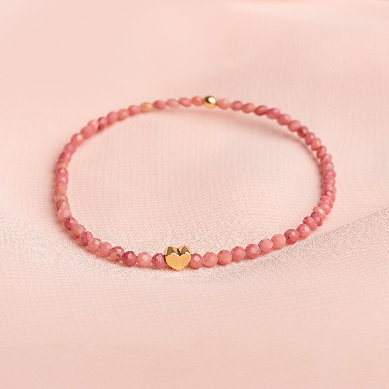 Pulsera Vera Rosa Corazón Oro 18K