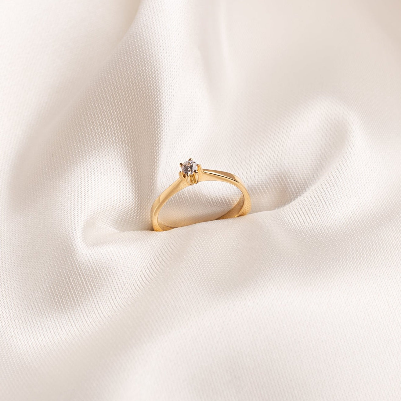 Anillo Promise Punto Luz Mini Oro 18K