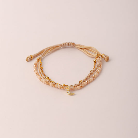 Pulsera Julieta triple Tonos Nude - Luna