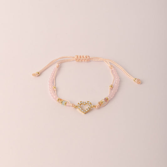 Pulsera Micaela Corazón Calado Strass