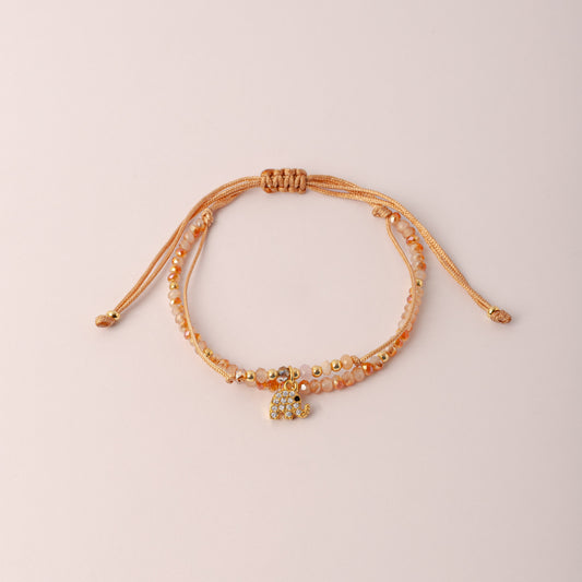 Pulsera Isabella Crema Tornasol - Elefante Mini